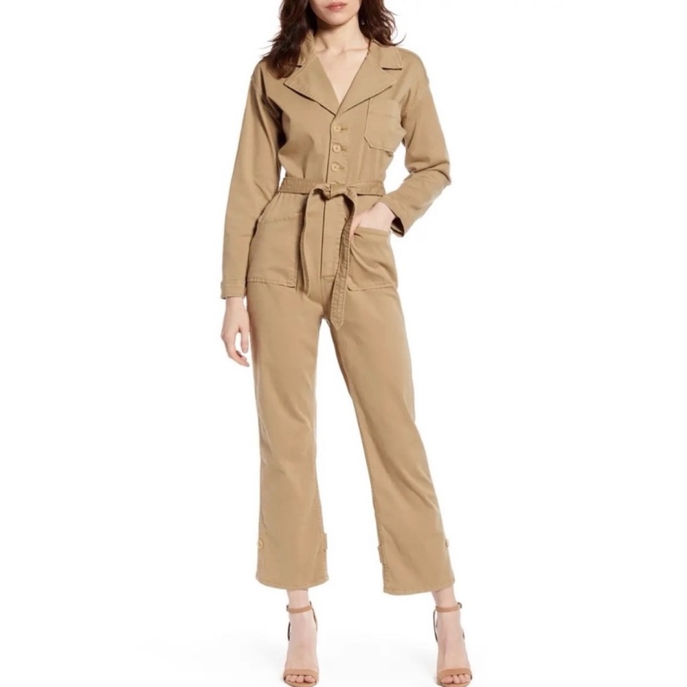 GOOD AMERICAN TAN UTILITY BOILER JUMPSUIT SIZE 18/20